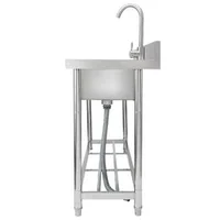 Chiuvete-profesionale-cu-o-cuvă-din-oțel-inox-100-120-cm-BATERIE-pentru-garaj-restaurant-spălătorie-certificate-NSF