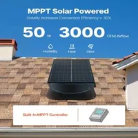 Ventilator-solar-pentru-mansardă-50-W-3000-CFM-cu-termostat-și-telecomandă