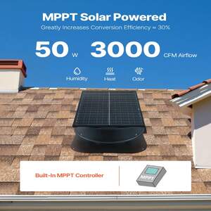 Ventilator-solar-pentru-mansardă-50-W-3000-CFM-cu-termostat-și-telecomandă