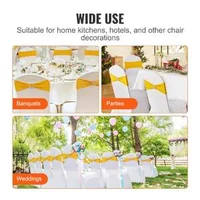 Panglici-elastice-decorative-pentru-scaune-100-bucăți-culoare-galben-auriu-cu-cataramă