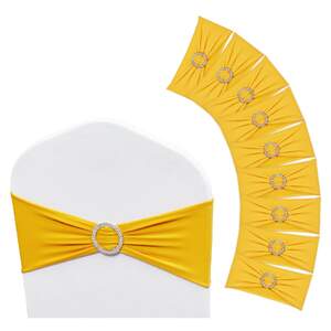 Panglici-elastice-decorative-pentru-scaune-100-bucăți-culoare-galben-auriu-cu-cataramă