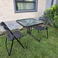 Masă-de-grădină-pătrată-cu-sticlă-2-scaune-pliabile-60-cm-set-elegant-și-practic-pentru-curte-terasă-sau-balcon
