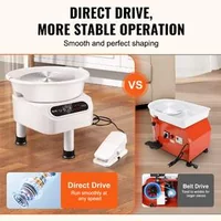 Roată-de-olărit-de-25-5-cm-cu-pedală-ecran-tactil-350-W-3-picioare-albă