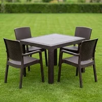Set-de-grădină-de-înaltă-calitate-format-din-masă-și-4-scaune-dreptunghiulare-în-cinci-culori-disponibile