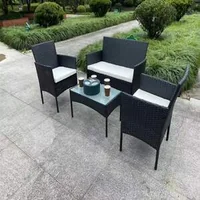 Set-de-grădină-PETTEX-din-ratan-colț-de-relaxare-din-4-piese-negru-și-maro
