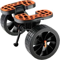 Cărucior-rezistent-pentru-caiac-capacitate-de-145-kg-demontabil-cu-anvelope-pline-de-25-cm-suporturi-reglabile-și-picior-de-sprijin-antiderapant-pentru-caiace-și-canoe
