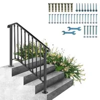 Balustradă-din-fier-forjat-pentru-scări-Pentru-2-sau-3-trepte-cu-design-în-formă-de-X-dimensiuni-diferite