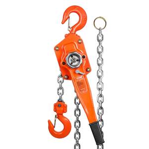 Palan-manual-cu-lanț-și-pârghie-capacitate-3-tone-5-8m-oțel-carbon-galvanizat-G80-cu-frână-cu-clichet-dublu-lanț-cu-ghidare-automată-și-cârlig-rotativ-la-360