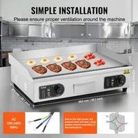 Grătar-electric-profesional-cu-plită-netedă-4000W-50-300-C