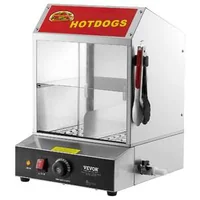 Aparat-profesional-cu-abur-pentru-hot-dog-încălzitor-electric-pentru-chifle-cu-2-niveluri-27-l-uși-glisante-vitrină-încălzită-pentru-hot-dog
