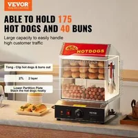 Aparat-profesional-cu-abur-pentru-hot-dog-încălzitor-electric-pentru-chifle-cu-2-niveluri-27-l-uși-glisante-vitrină-încălzită-pentru-hot-dog