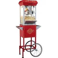 Aparat-de-popcorn-cu-cărucior-850W-capacitate-200-g-stil-retro