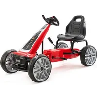 Kart-pentru-copii-cu-pedale-4-roți-scaun-reglabil-și-frână-de-mână-roșu
