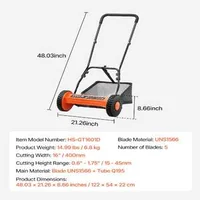 Cositoare-manuală-de-16-inchi-cu-5-lame-înălțime-de-tăiere-reglabilă