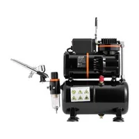 Set-aerograf-cu-3-aerografe-1-6-HP-cu-compresor-și-rezervor