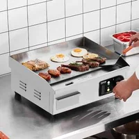 Grătar-electric-pentru-uz-profesional-2800W-cu-plită-plană-35-până-la-70-cm-50-300-C