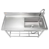 Chiuvete-profesionale-cu-o-cuvă-din-oțel-inox-100-120-cm-BATERIE-pentru-garaj-restaurant-spălătorie-certificate-NSF