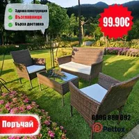 Set-de-grădină-PETTEX-din-ratan-colț-de-relaxare-din-4-piese-negru-și-maro-nou