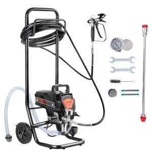 Aparat-electric-de-vopsit-airless-950W-3000-PSI-pe-cărucior