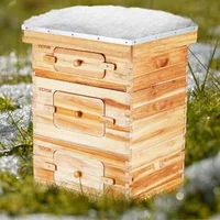 Kit-de-stup-cu-30-de-rame-din-lemn-de-cedru-acoperit-cu-ceară-de-albine-2-corpuri-adânci-1-corp-mediu-ferestre-transparente-din-acril-și-foițe-de-fagure-pentru-apicultori-începători-și-profesioniști