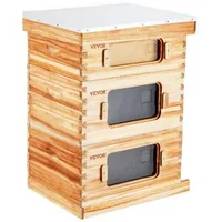 Kit-de-stup-cu-30-de-rame-din-lemn-de-cedru-acoperit-cu-ceară-de-albine-2-corpuri-adânci-1-corp-mediu-ferestre-transparente-din-acril-și-foițe-de-fagure-pentru-apicultori-începători-și-profesioniști