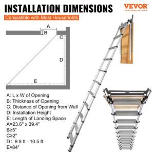 Scară-telescopică-pentru-mansardă-capacitate-160-kg-100-x-60-cm-prelungitor-multifuncțional-din-aluminiu-ușoară-și-portabilă