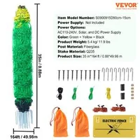 Plasă-pentru-gard-electric-0-88-x-49-98-m-plasă-PE-cu-stâlpi-și-țăruși-cu-vârfuri-duble-plasă-portabilă-utilă-pentru-capre-oi-miei-cerbi-porci-și-câini