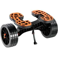 Cărucior-rezistent-pentru-caiac-capacitate-de-145-kg-demontabil-cu-anvelope-pline-de-25-cm-suporturi-reglabile-și-picior-de-sprijin-antiderapant-pentru-caiace-și-canoe
