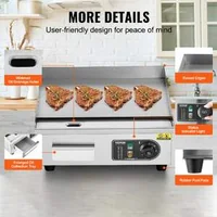 Grătar-electric-pentru-uz-profesional-2800W-cu-plită-plană-35-până-la-70-cm-50-300-C