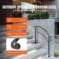 Balustradă-forjată-pentru-scări-Pentru-3-trepte-reglabilă-neagră