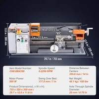 Strung-metalic-de-banc-cu-precizie-ridicată-viteză-reglabilă-continuu-0-2200-rpm-motor-cu-perii-de-500W-și-roți-dințate-metalice-cu-cutie-de-scule