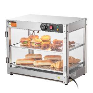Vitrină-termică-profesională-de-banc-cu-2-niveluri-și-iluminare-pentru-pizza-și-alte-alimente
