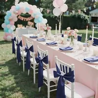 Panglici-decorative-din-satin-pentru-scaune-50-bucăți-275-x-17-cm-Albastru-închis