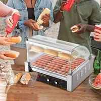 Aparat-electric-pentru-hot-dog-capacitate-de-30-de-bucăți-11-role-2-2KW-grill-cu-role-pentru-hot-dog