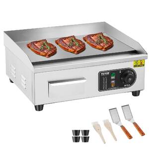 Grătar-electric-pentru-uz-profesional-2800W-cu-plită-plană-35-până-la-70-cm-50-300-C