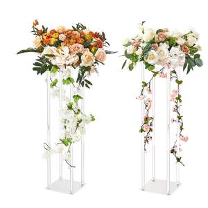 Suport-pentru-flori-la-nuntă-Flower-Stand-set-de-2-bucăți-80-cm-înălțime-coloană-din-acril