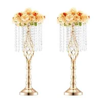 Vază-metalică-luxoasă-pentru-flori-cu-cristale-55-cm-înălțime-set-de-2-bucăți-culoare-aurie