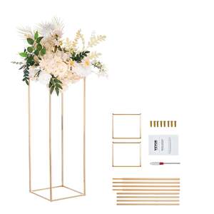 Suport-pentru-flori-la-nuntă-Flower-Stand-2-bucăți-înălțime-80-cm-coloană-metalică-culoare-aurie