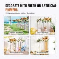 Suport-pentru-flori-de-nuntă-Flower-Stand-2-buc-înălțime-80-cm-coloană-metalică-cu-placă-acrilică-culoare-aurie