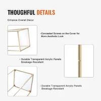 Suport-pentru-flori-de-nuntă-Flower-Stand-2-buc-înălțime-80-cm-coloană-metalică-cu-placă-acrilică-culoare-aurie