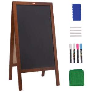 Tablă-magnetică-de-scris-Chalkboard-Sign-51-x-101-cm-cu-ramă-din-lemn-pentru-montaj-pe-perete-sau-trepied