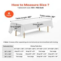 Fețe-de-masă-pentru-mese-dreptunghiulare-set-de-6-bucăți-152-x-259-cm-culoare-albă-poliester
