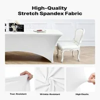 Huse-pentru-mese-dreptunghiulare-din-spandex-set-de-6-bucăți-244-cm-8-ft-lungime-culoare-albă