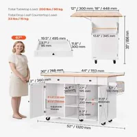 Insulă-de-bucătărie-132-cm-cărucior-pentru-depozitare-cu-roți-mobile-dulap-pentru-depozitare-masă-sertar-blat-rabatabil