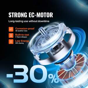 Ventilator-pentru-tubulatură-cu-motor-EC-203-mm-și-controler-inteligent-de-temperatură-și-umiditate
