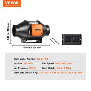 Ventilator-pentru-tubulatură-cu-motor-EC-102-mm-și-controler-inteligent-de-temperatură-și-umiditate