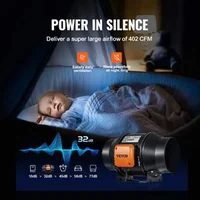 Ventilator-pentru-tubulatură-cu-motor-EC-152-mm-și-controler-inteligent-de-temperatură-și-umiditate