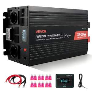 Invertor-cu-undă-sinusoidală-pură-3500W-12V-la-230V-ecran-LCD-și-telecomandă