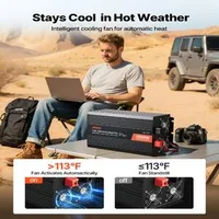 Invertor-cu-undă-sinusoidală-pură-3500W-12V-la-230V-ecran-LCD-și-telecomandă