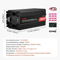 Invertor-cu-undă-sinusoidală-pură-4000-W-12V-către-230V-afișaj-LCD-și-telecomandă